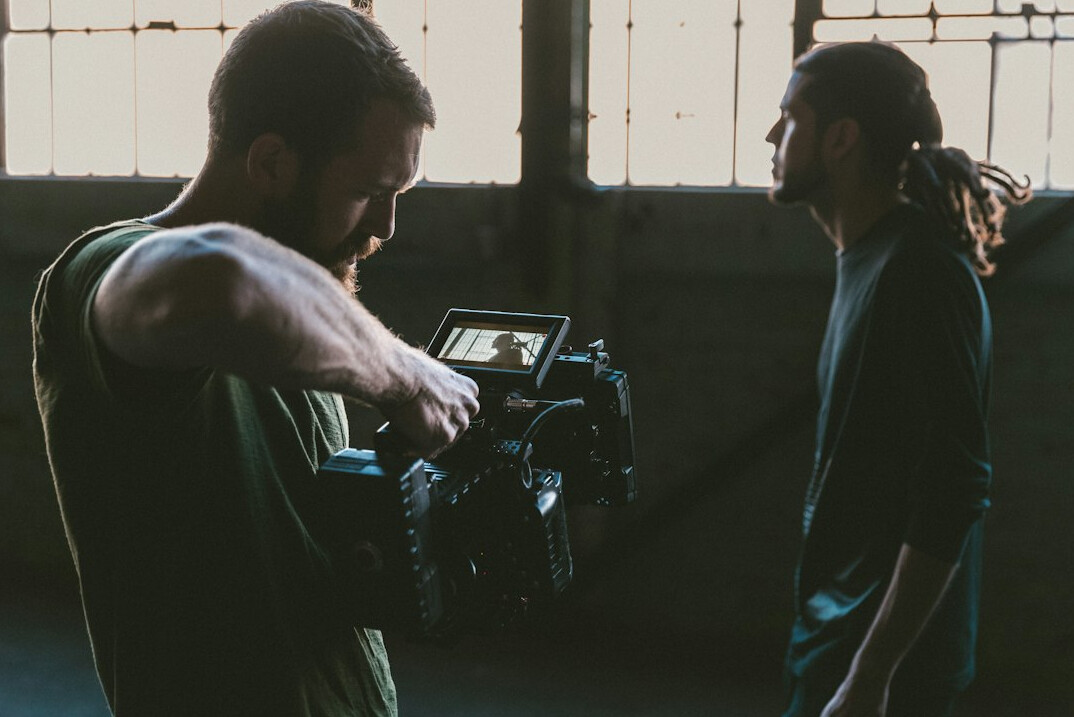 filmmaker shooting action scene