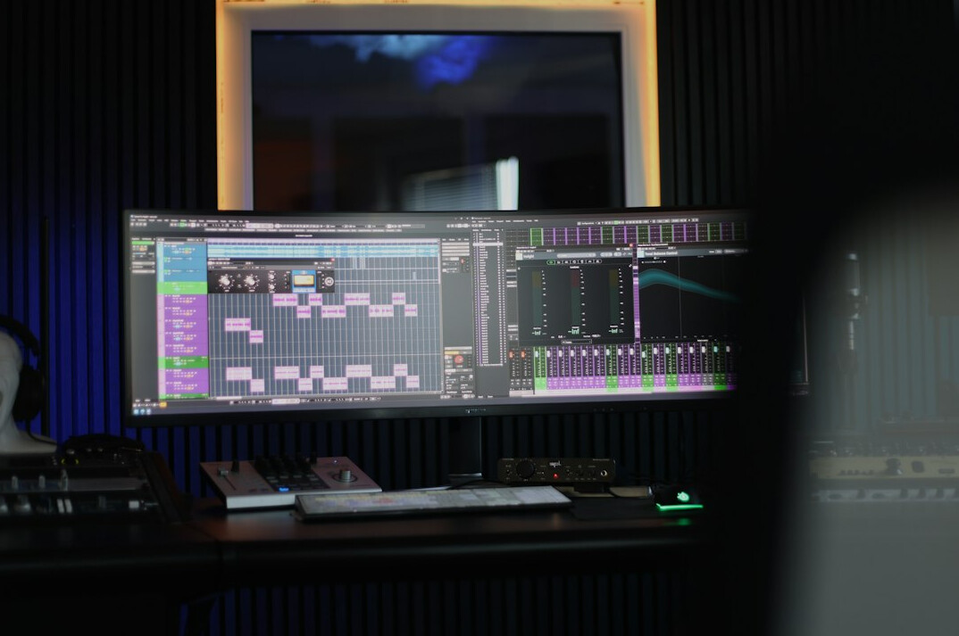 video editor at workstation