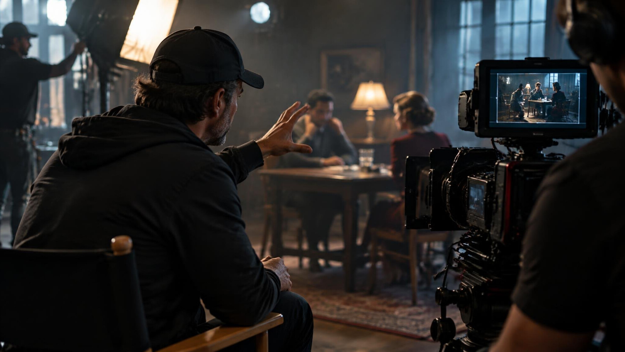 filmmaker directing scene