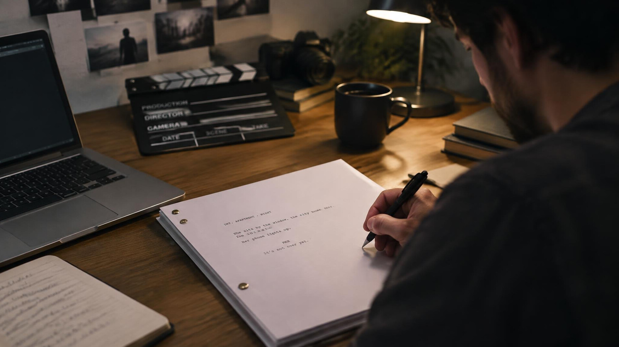 script writing on paper
